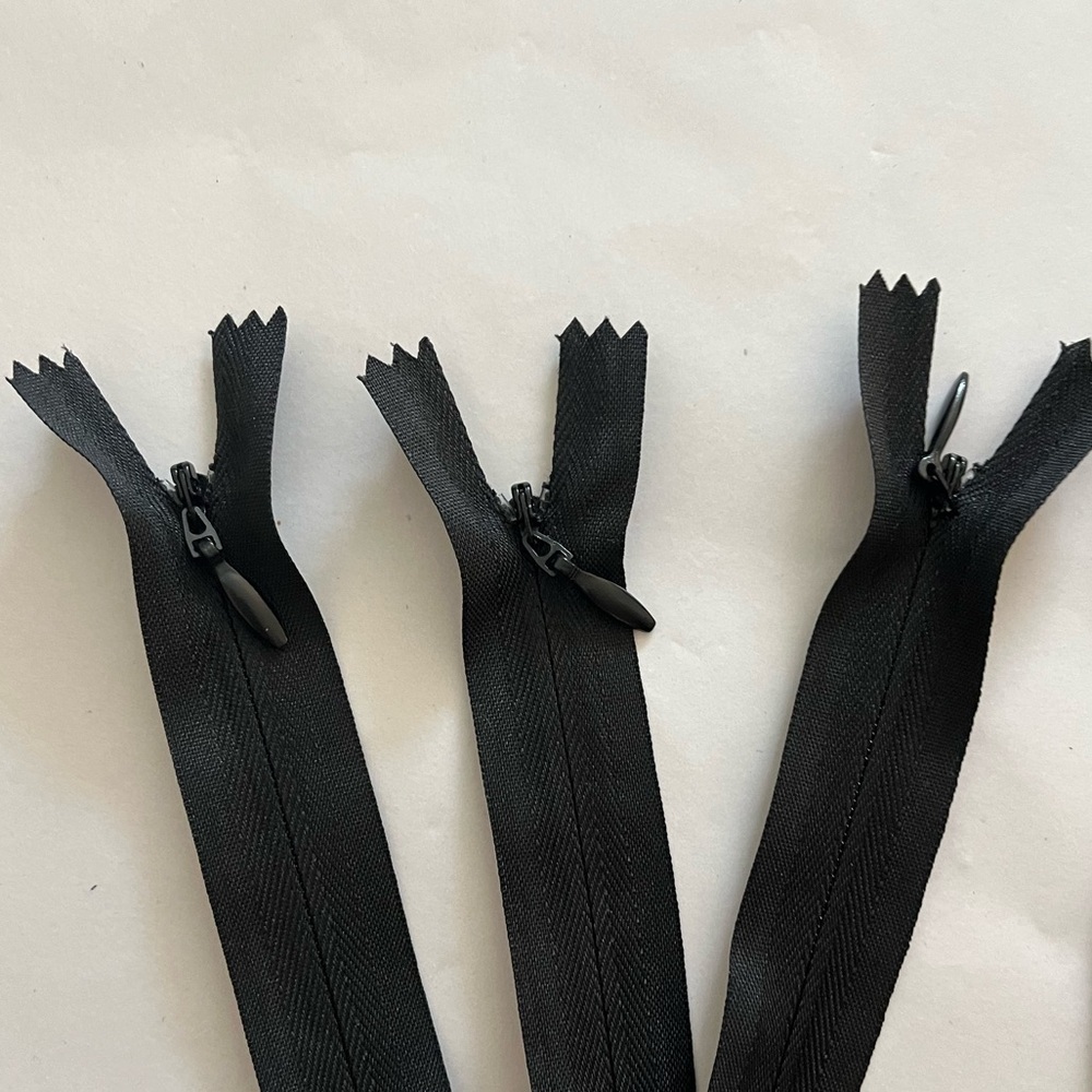 Lot of 3 - black zipper 22” long brand new
